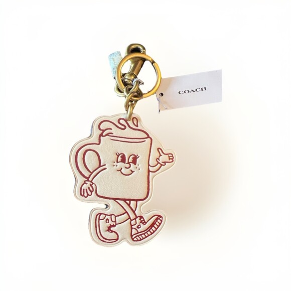 Coach Accessories - Coach Lil Miss Jo Coffee Cup Bag Charm Key Chain Exclusive To Coach Coffee Shop